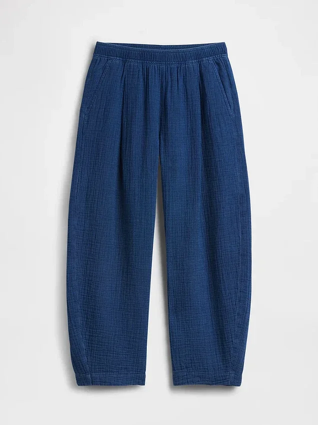 Pantalones cómodos de mezclilla de gasa de algodón
