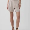 Pantalones cortos cómodos de mezcla de lino de 6"
