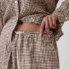 Pantalones cortos cómodos de mezcla de lino de 6"