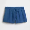 Pantalones cortos cómodos de mezclilla de gasa de algodón de 4"