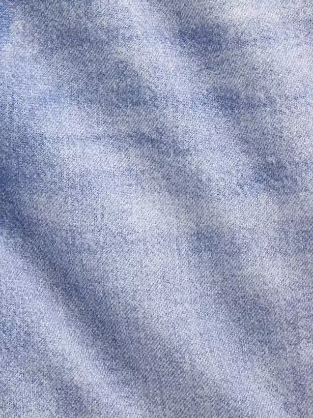 Pantalones cortos cómodos de tela de punto estampada estilo denim, de talle medio, de 5"