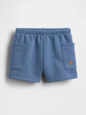Pantalones cortos con bolsillos y diseño vintage suave para bebé