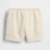 Pantalones cortos con bolsillos y diseño vintage suave para bebé
