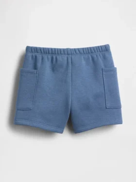 Pantalones cortos con bolsillos y diseño vintage suave para bebé