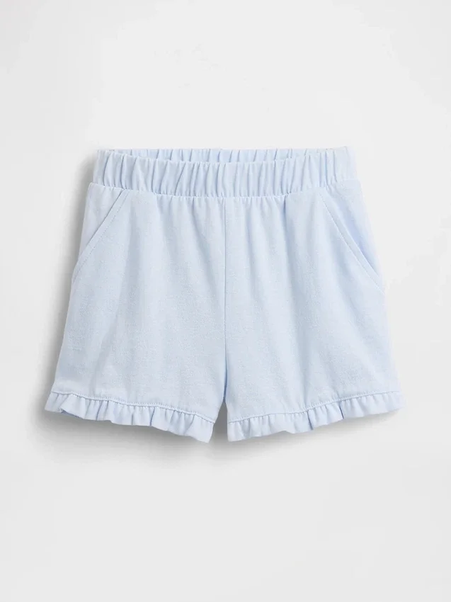 Pantalones cortos con volantes para bebés y niños, de poner sin cremallera, combinables