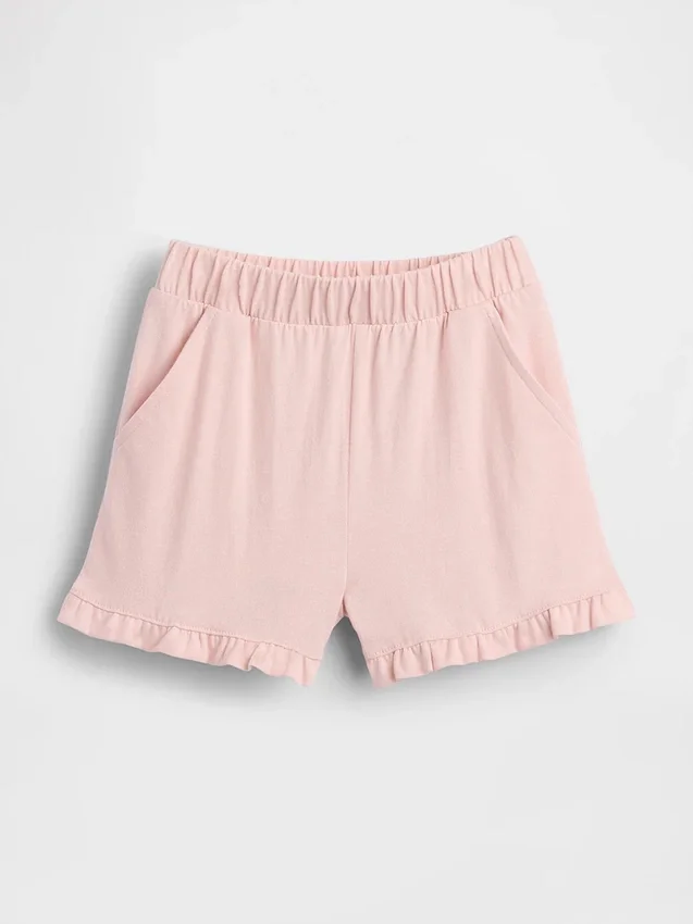Pantalones cortos con volantes para bebés y niños, de poner sin cremallera, combinables