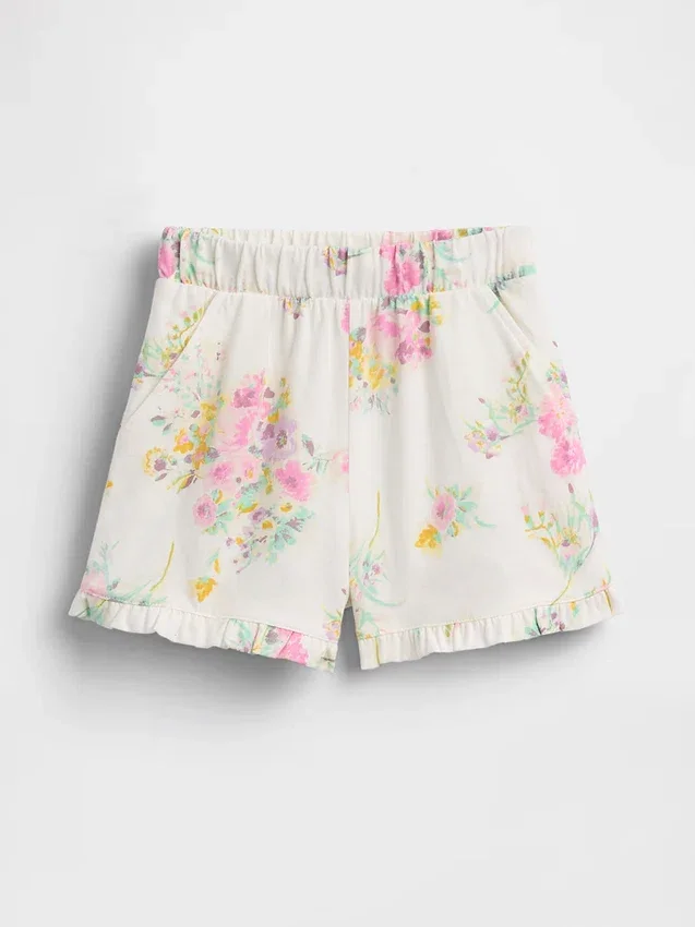 Pantalones cortos con volantes para bebés y niños, de poner sin cremallera, combinables