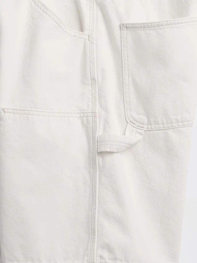 Pantalones cortos de carpintero de mezclilla holgados de 9"