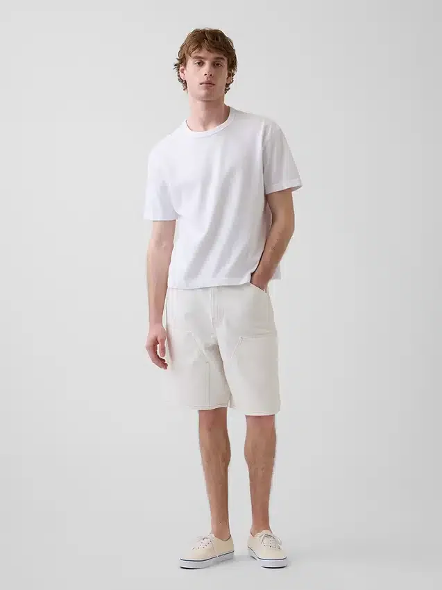 Pantalones cortos de carpintero de mezclilla holgados de 9"