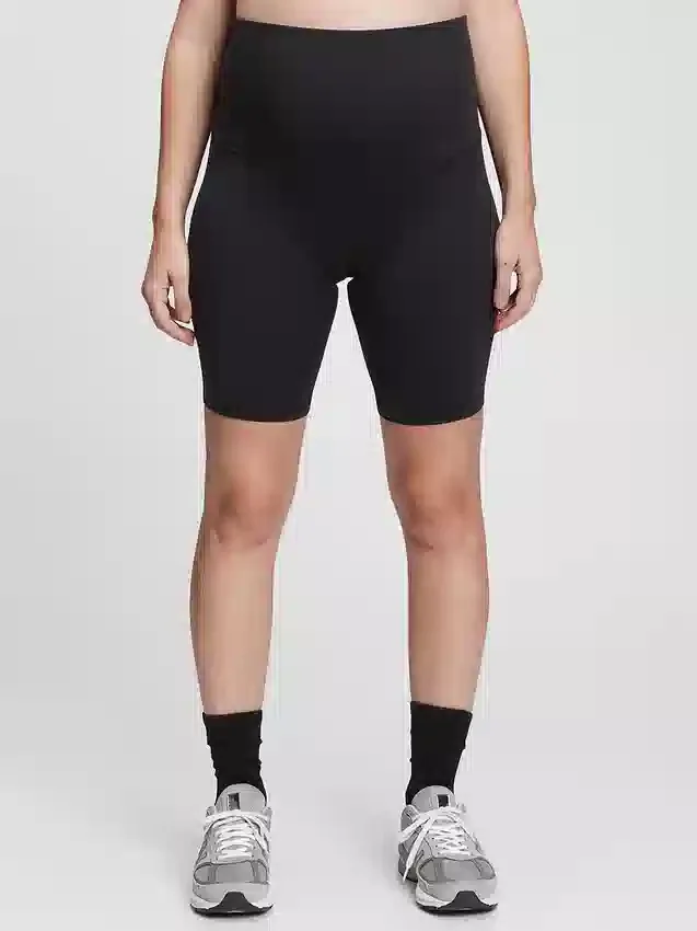 Pantalones cortos de ciclismo premamá con paneles completos, hechos de tela reciclada