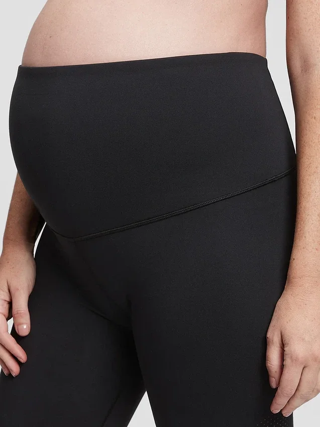 Pantalones cortos de ciclismo premamá con paneles completos, hechos de tela reciclada