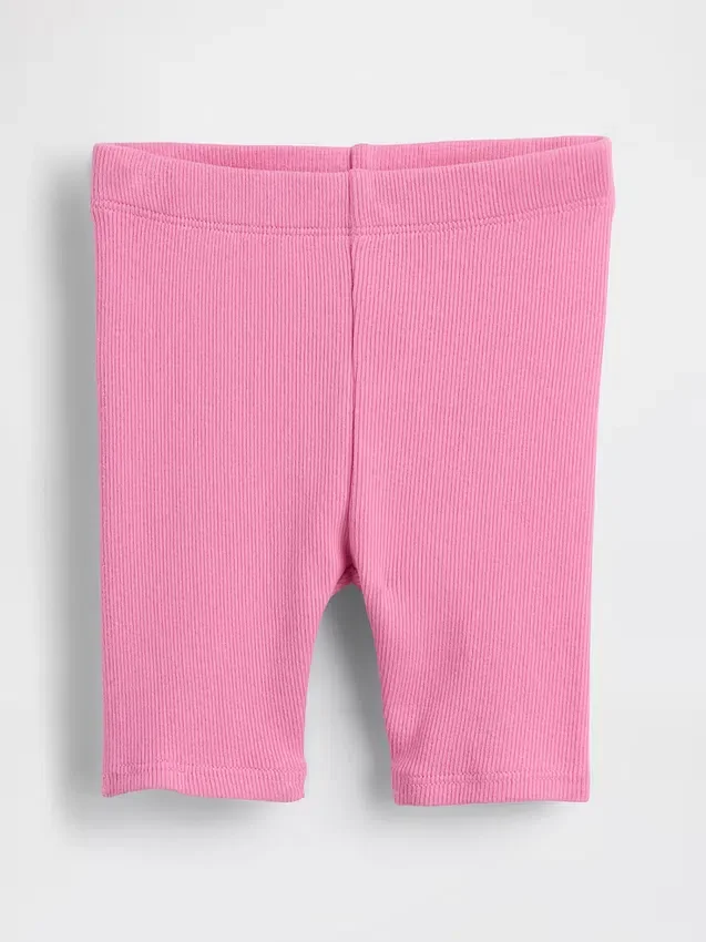 Pantalones cortos de ciclista acanalados para bebés y niños pequeños, combinables