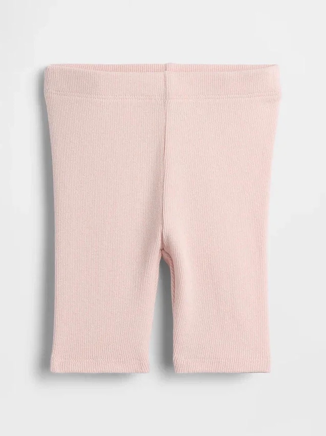 Pantalones cortos de ciclista acanalados para bebés y niños pequeños, combinables