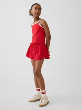 Pantalones cortos de correr para niños de secado rápido con dobladillo de mariposa