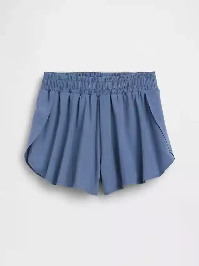 Pantalones cortos de correr para niños de secado rápido con dobladillo de mariposa