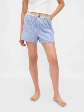 Pantalones cortos de franela con logotipo