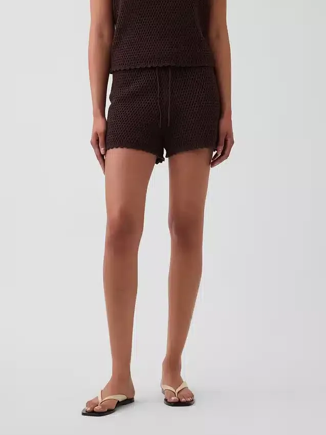 Pantalones cortos de ganchillo 100 % algodón