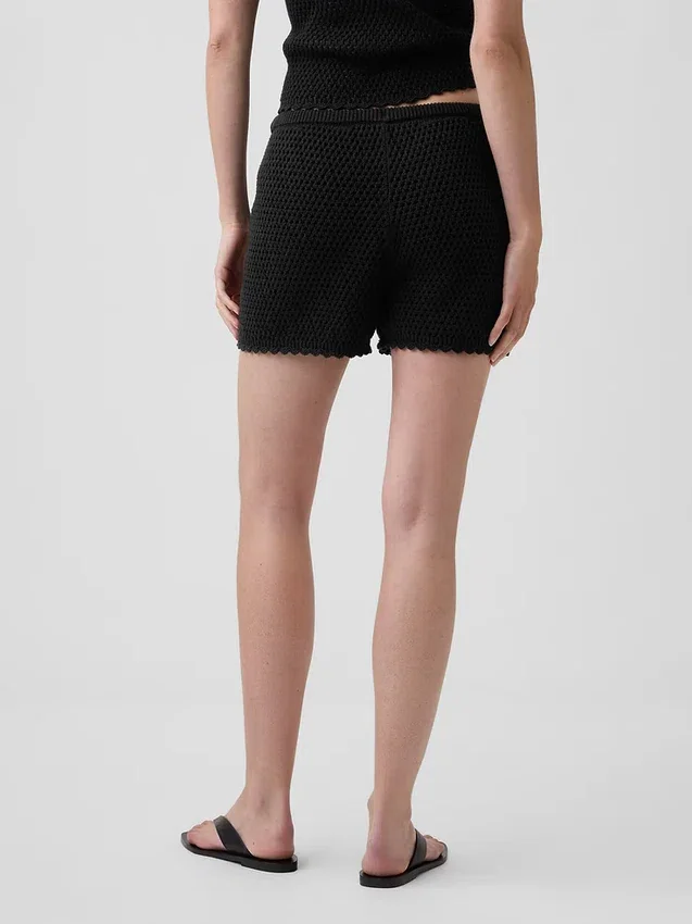 Pantalones cortos de ganchillo 100 % algodón
