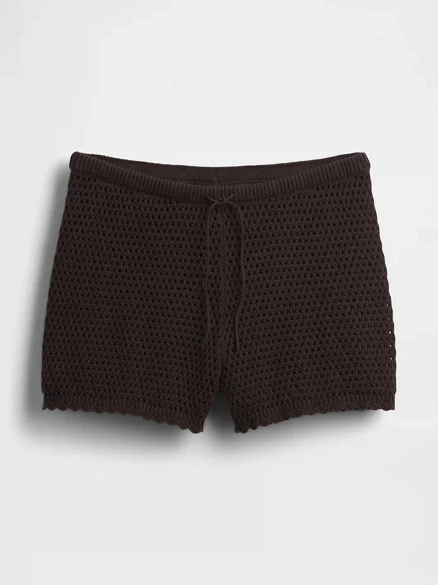 Pantalones cortos de ganchillo 100 % algodón