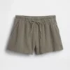 Pantalones cortos de gasa de algodón de talle medio de 4"