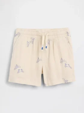 Pantalones cortos de gasa de algodón estampados para bebés y niños, de poner