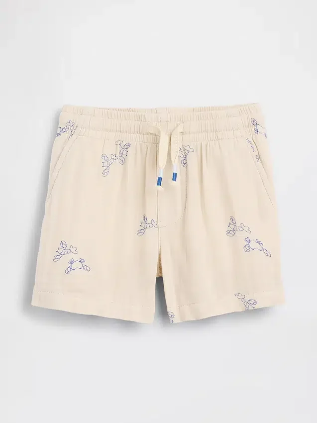 Pantalones cortos de gasa de algodón estampados para bebés y niños, de poner