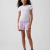 Pantalones cortos de gasa de algodón para niños con dobladillo de mariposa