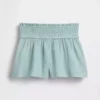 Pantalones cortos de gasa de algodón para niños con dobladillo de mariposa