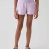 Pantalones cortos de gasa de algodón para niños con dobladillo de mariposa