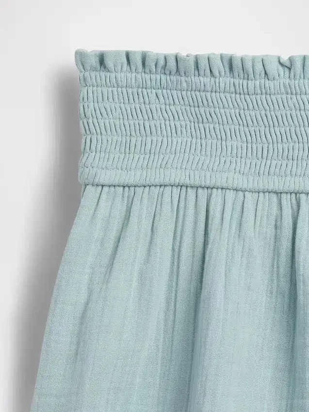 Pantalones cortos de gasa de algodón para niños con dobladillo de mariposa