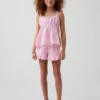 Pantalones cortos de gasa de algodón para niños con volantes