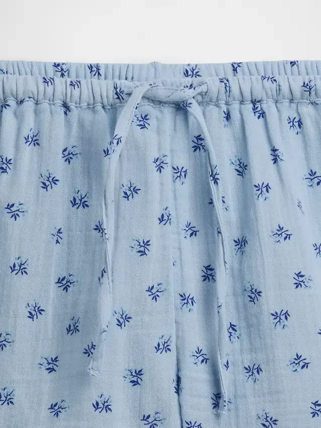 Pantalones cortos de gasa de algodón para niños con volantes