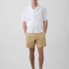 Pantalones cortos de lino y algodón de 7.5"
