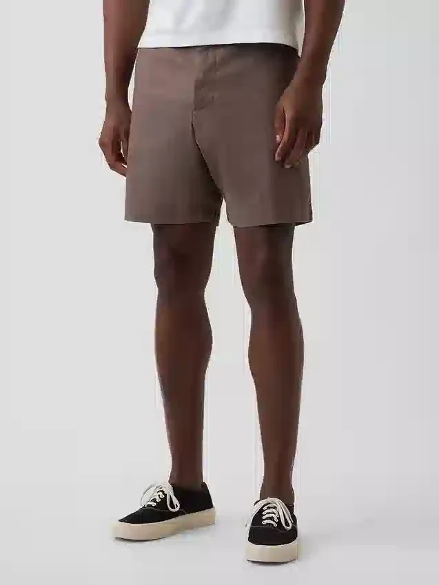 Pantalones cortos de lino y algodón de 7.5"