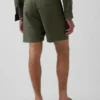 Pantalones cortos de lino y algodón de 7.5"