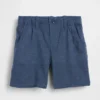Pantalones cortos de lino y algodón para bebés y niños pequeños