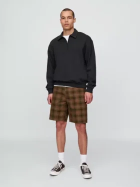 Pantalones cortos de lona a cuadros