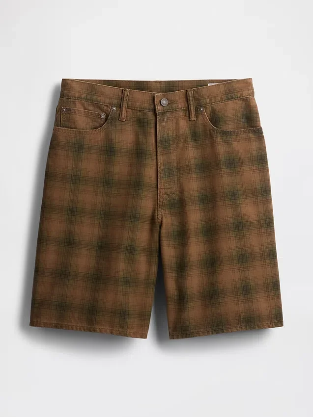 Pantalones cortos de lona a cuadros