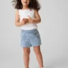 Pantalones cortos de mezclilla a rayas marineras para bebés y niños pequeños