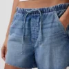 Pantalones cortos de mezclilla cómodos de talle bajo de 3.5”
