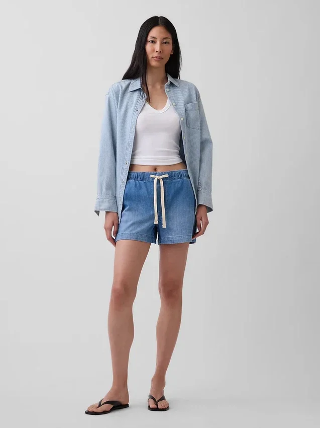 Pantalones cortos de mezclilla de 4"