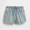 Pantalones cortos de mezclilla de talle alto para niños