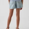 Pantalones cortos de mezclilla de talle alto para niños