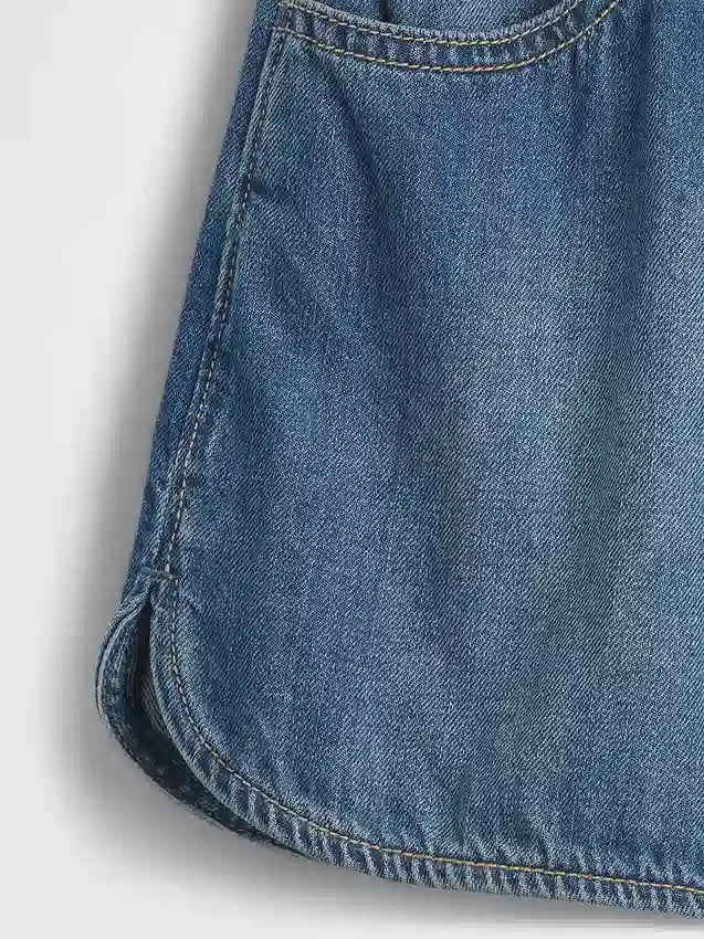 Pantalones cortos de mezclilla de talle alto para niños «Easy Dolphin»