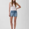 Pantalones cortos de mezclilla de talle bajo de 3"