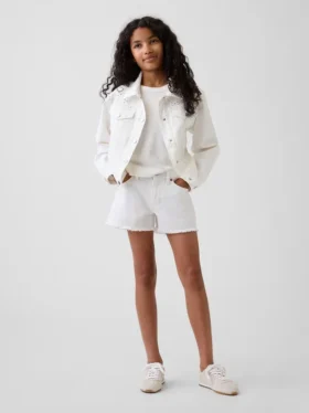 Pantalones cortos de mezclilla de talle bajo para niños
