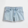 Pantalones cortos de mezclilla de talle bajo para niños