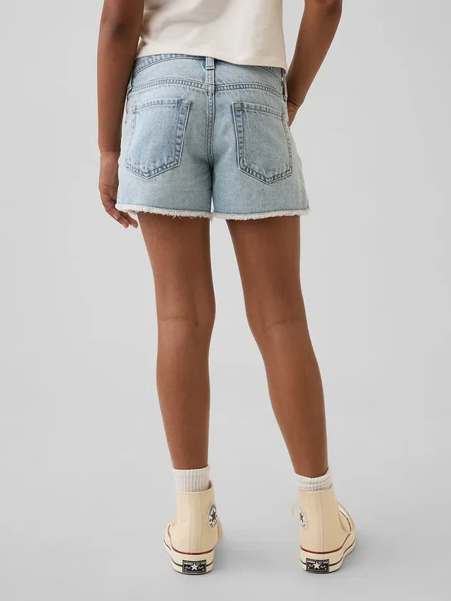 Pantalones cortos de mezclilla de talle bajo para niños