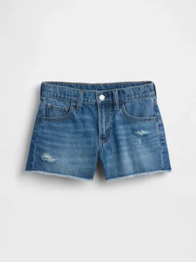 Pantalones cortos de mezclilla de talle bajo y corte ultrasuave para niños