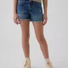 Pantalones cortos de mezclilla de talle bajo y corte ultrasuave para niños